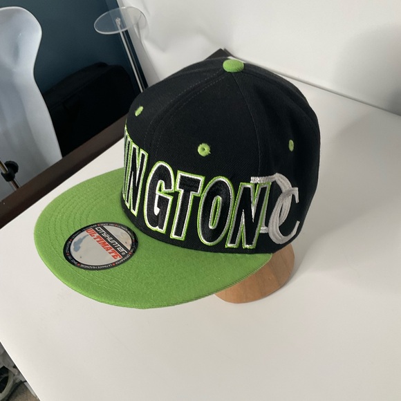 Washington DC Hat Cap Snap Back City Hunter Ultimate Headwear Black Green NWTs - Picture 6 of 15